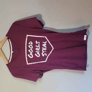 Womens Rip it purple/pinkish baseball tee in size large